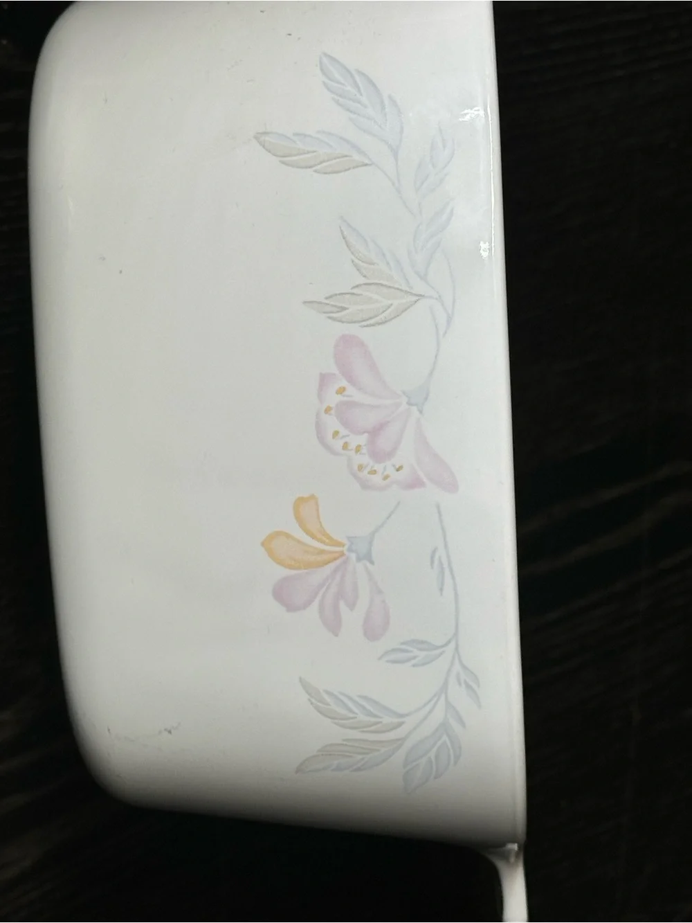 Vintage Corning Ware Casserole Dish in “Pastel Bouquet” or “Pink Trio” Pattern - Picture 11 of 11